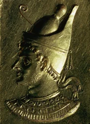 Pierścień przedstawiający Ptolemeusza VI Pilometora (ok.186-c.145 pne) (złoto)